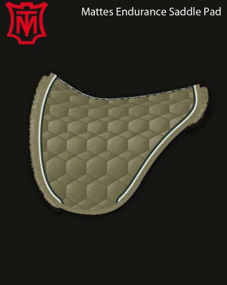 Mattes Cotton Sheen Endurance Saddle Pads Khaki