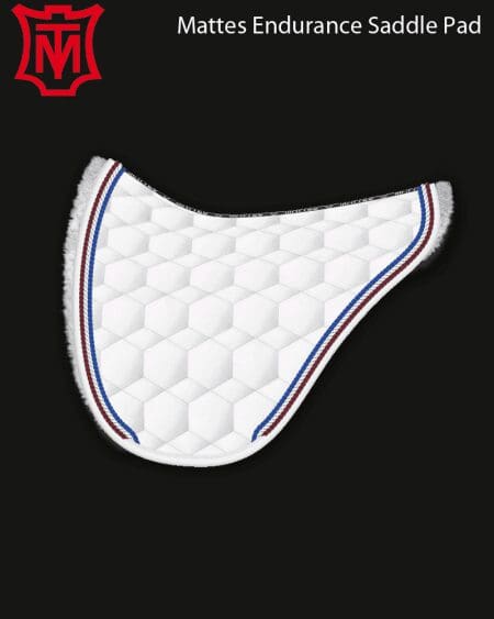 Mattes Cotton Sheen Endurance Saddle Pad White