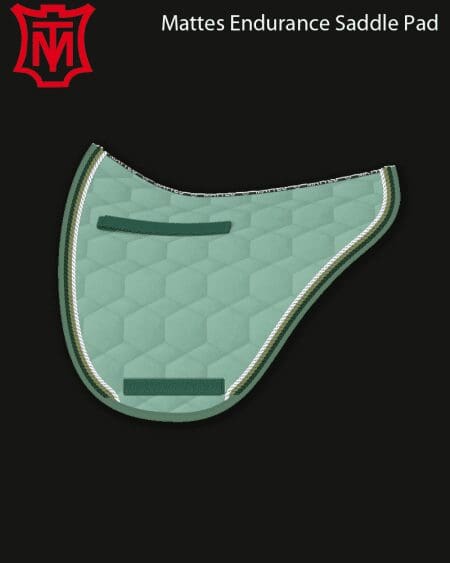 Mattes Velvet Endurance Saddle Pad Pale Jade