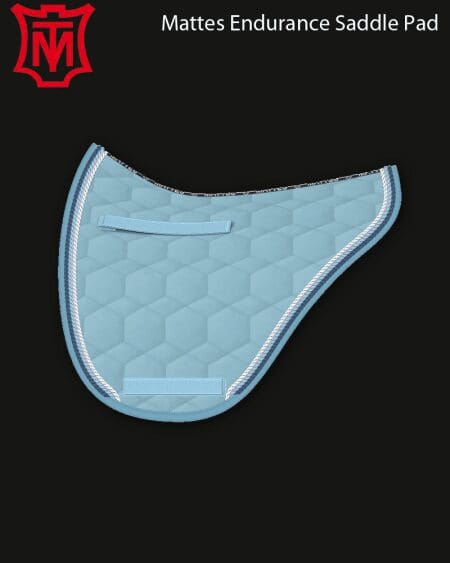 Mattes Velvet Endurance Saddle Pad Water Blue