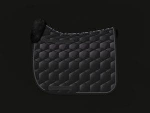 Black Dressage Sheepskin Saddle Pad