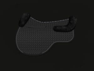 Black Jumping Sheepskin Saddle Pad