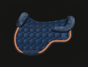 Blue All Purpose Cotton Sheen Sheepskin Saddle Pad