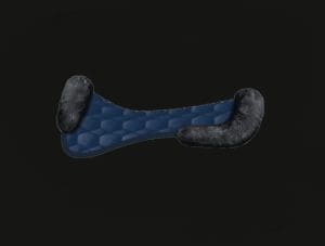 Blue Dressage Cotton Sheen Sheepskin Half Pad