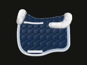 Blue Dressage Cotton Sheen Sheepskin Saddle Pad