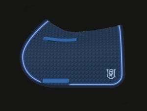 Blue Jumping Cotton Square Saddle Pad