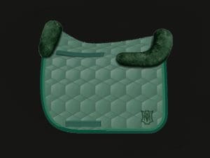 British Racing Green Dressage Sheepskin Saddle Pad