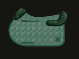 British Racing Green Jumping Sheepskin Saddle Pad