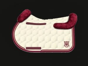 Cream Jumping Sheepskin Saddle Pad