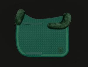 Green Dressage Sheepskin Saddle Pad