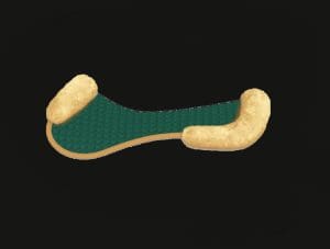 Green Jumping Sheepskin Half Pad