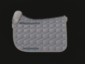 Grey All Purpose Square Sheepskin Saddle Pad