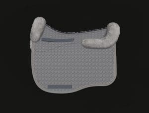 Grey Dressage Sheepskin Saddle Pad