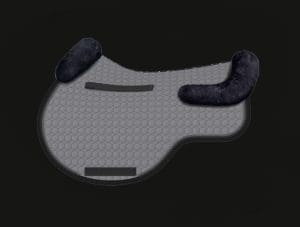 Grey Jumping Sheepskin Saddle Pad