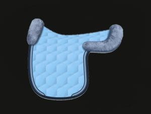 Light Blue Dressage Sheepskin Saddle Pad