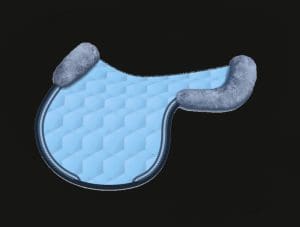 Light Blue Jumping Sheepskin Saddle Pad