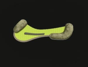 Lime Green Jumping Sheepskin Half Pad