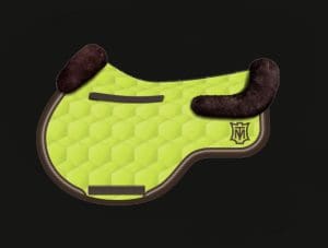 Lime Green Jumping Sheepskin Saddle Pad