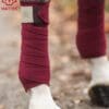 Mattes Leg Wraps in Burgundy