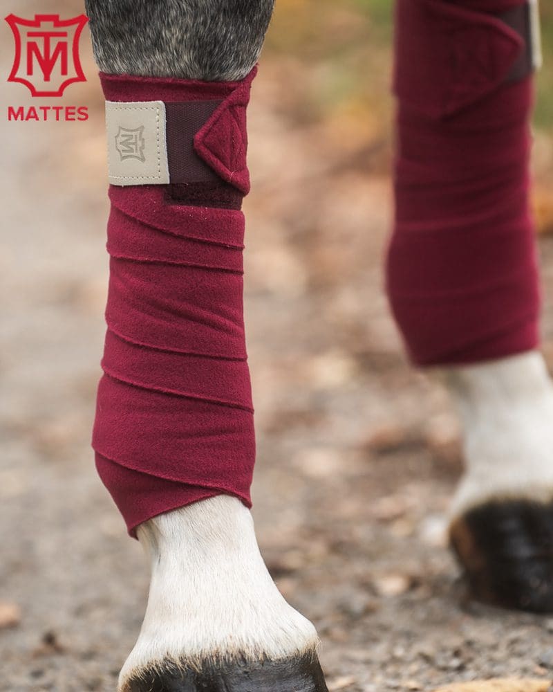 Mattes Luxury Horse Fleece Bandages Pink Equine