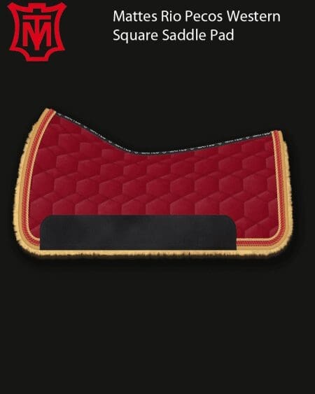 Mattes Rio Pecos Velvet Western Square Pad Burgundy