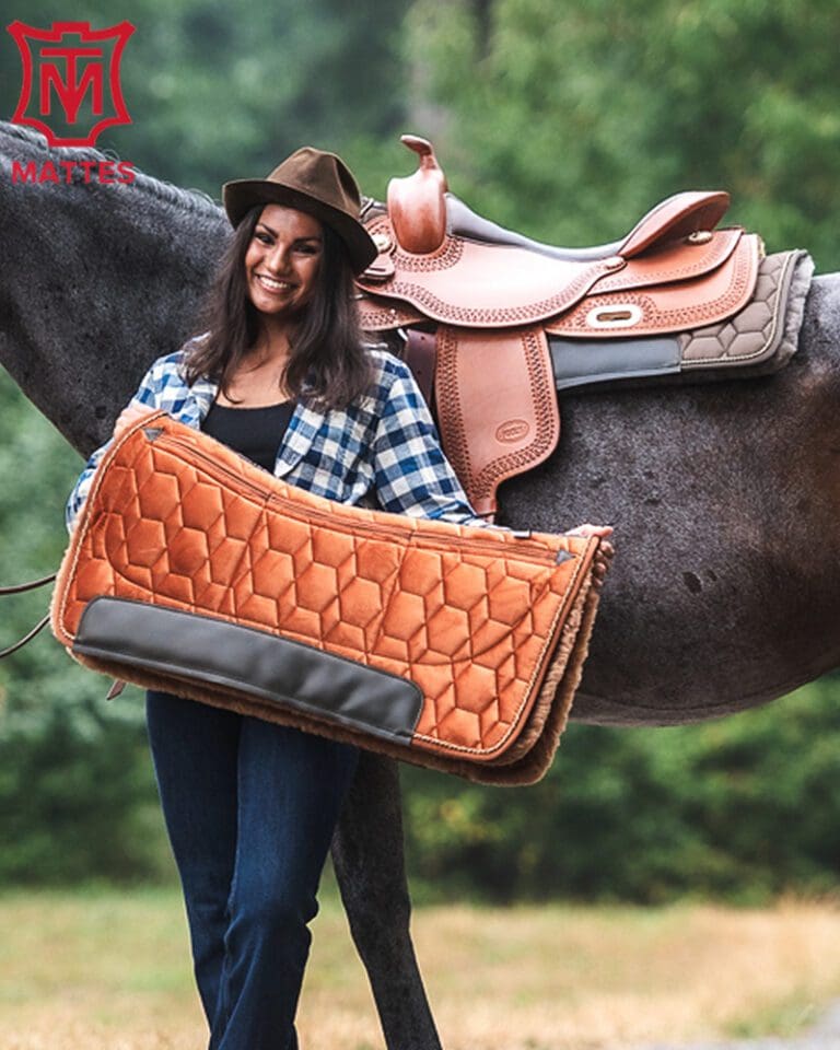 Mattes Western saddle pad size chart Pink Equine