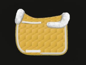 Mustard Yellow Dressage Sheepskin Saddle Pad