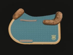 Ocean Green Jumping Sheepskin Saddle Pad