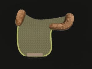 Olive Green Dressage Sheepskin Numnah