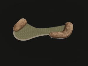 Olive Green Jumping Sheepskin Half Pad