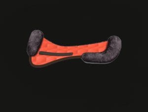 Orange Dressage Sheepskin Half Pad