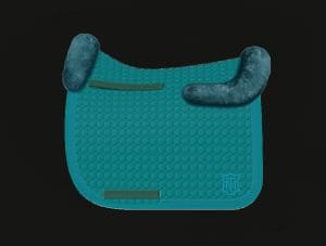 Teal Dressage Sheepskin Saddle Pad