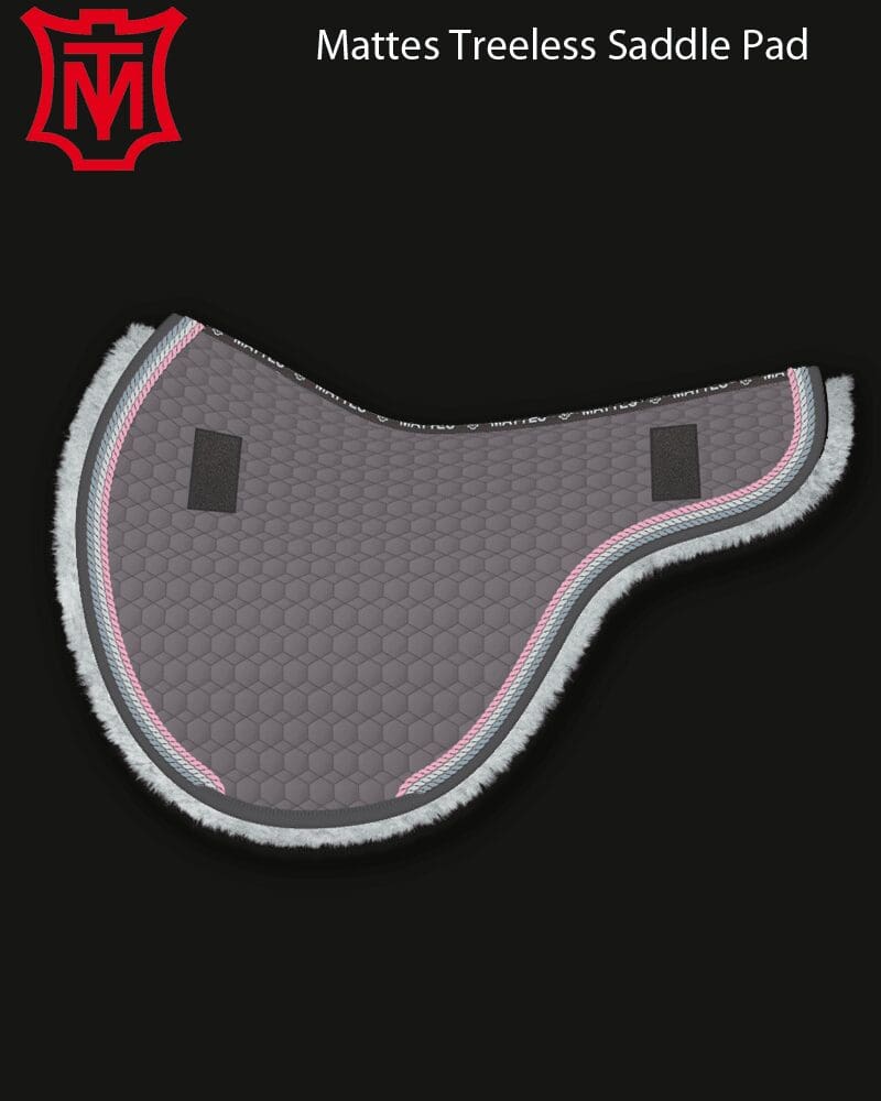 Mattes saddle pads for treeless saddles Pink Equine