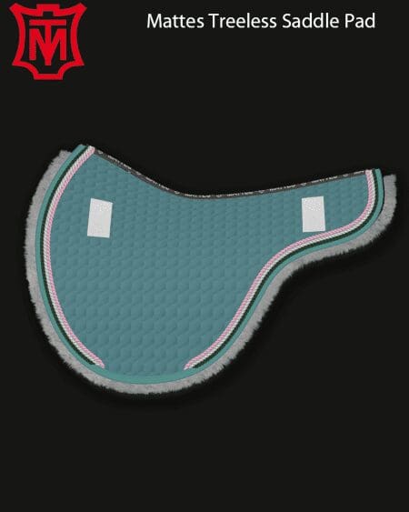 Treeless Cotton Saddle Pad Ocean Green