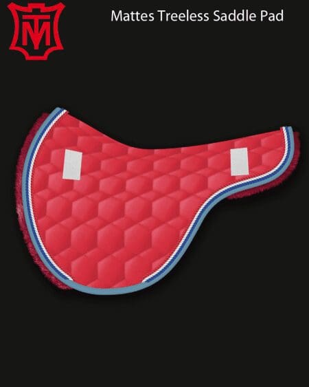 Treeless Cotton Sheen Saddle Pad Cherry