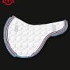 Treeless Cotton Sheen Saddle Pad White with Sheepskin