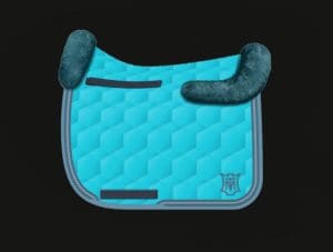 Turquoise Dressage Sheepskin Saddle Pad