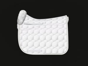 White Dressage Sheepskin Saddle Pad