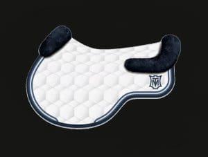 White Jumping Sheepskin Saddle Pad