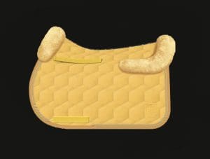 Yellow Velvet All Purpose Sheepskin Saddle Pad