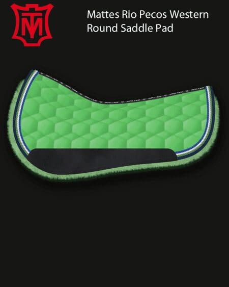 Classic Green Rio Pecos Cotten Sheen Western Saddle Pad