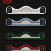 Mattes Cream Leather Western Asymmetric Sheepskin Girth