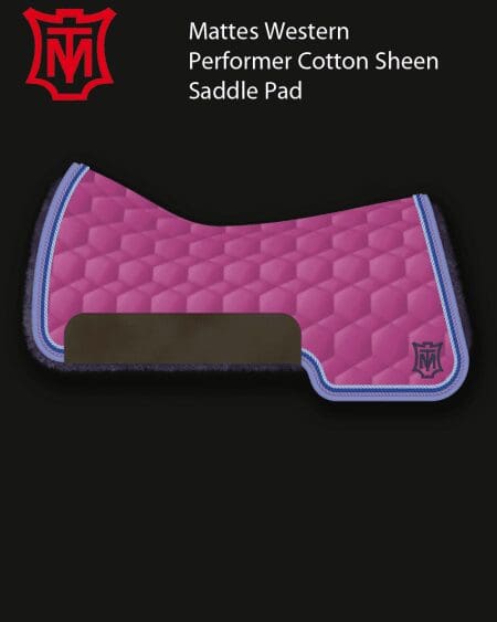 Mattes Fuschia Western Performer Cotton Sheen Saddle Pad
