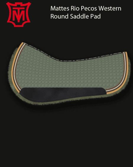 Khaki Cotton Round Western Saddle Pad