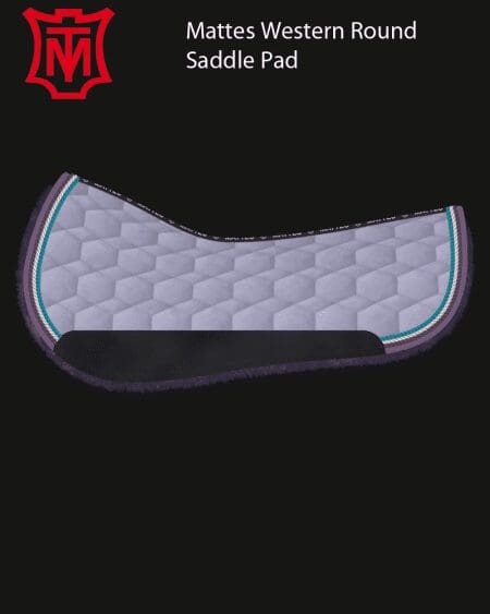 Mattes Lilac Velvet Western Round Saddle Pad