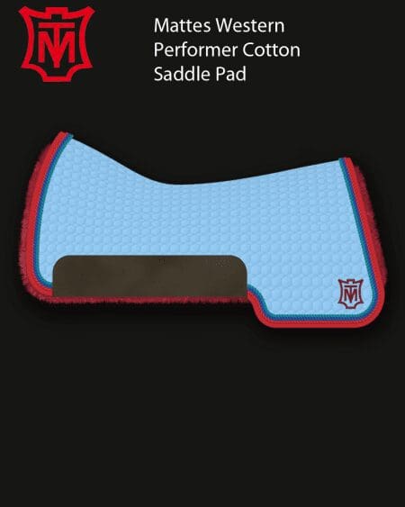Mattes Performer Blue Cotton Western Saddle Pad