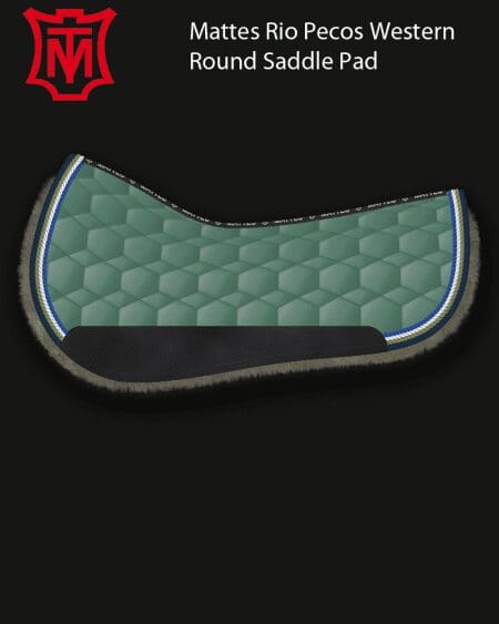Racing Green Cotten Sheen Round Western Saddle Pad