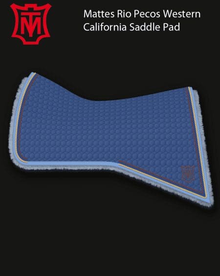 Mattes Rio Pecos California Blue Cotton Saddle Pad