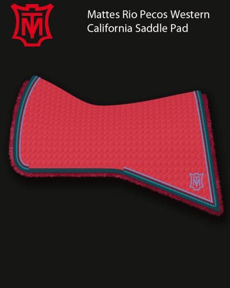 Mattes Rio Pecos California Cherry Red Cotton Saddle Pad