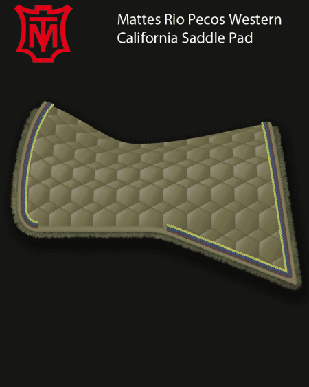 Mattes Rio Pecos California Khaki Cotton Sheen Saddle Pad